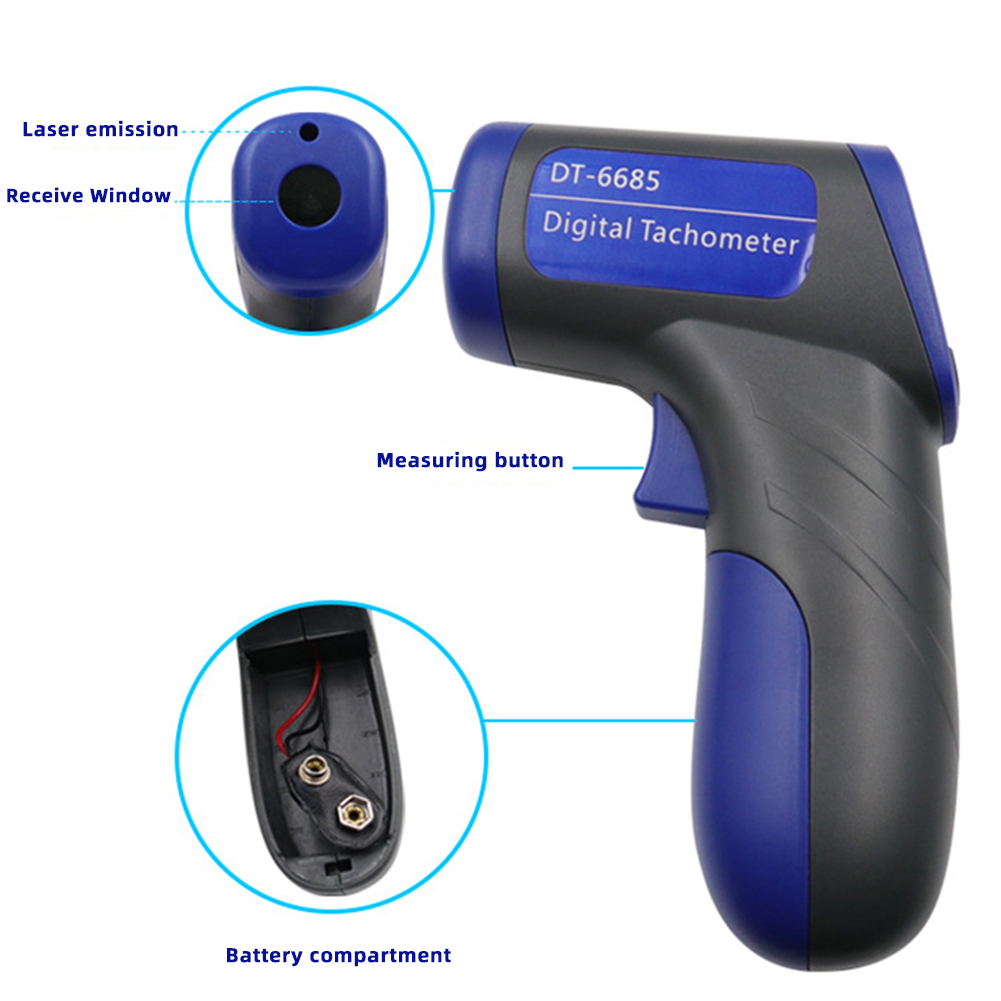 Industrial Laser Tachometer - Strumento di prova automatico portatile del