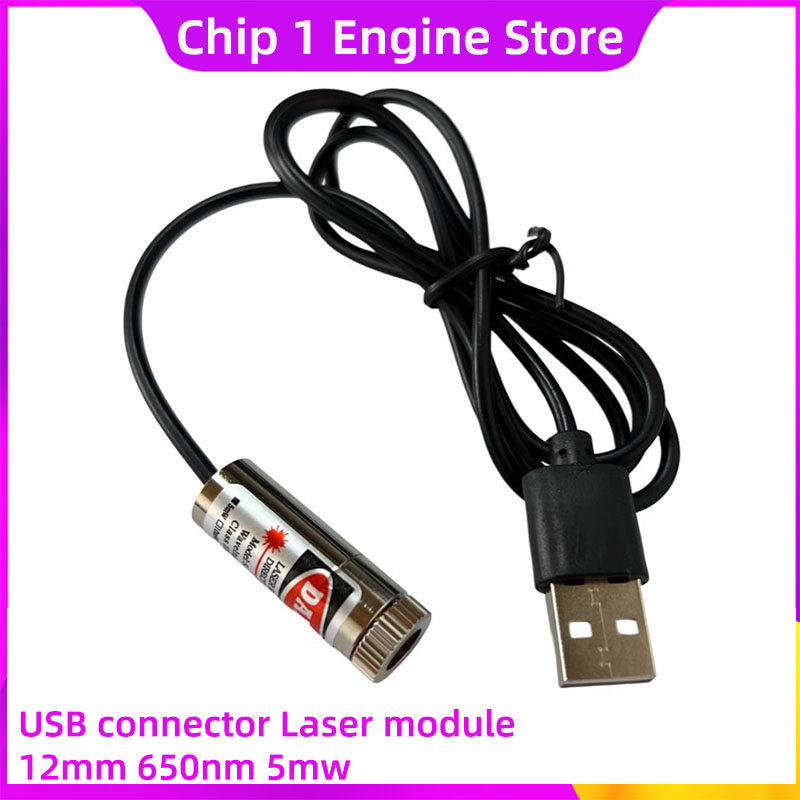 Industrial Laser Pointer - Puntatore Laser in Rame 650nm USB,