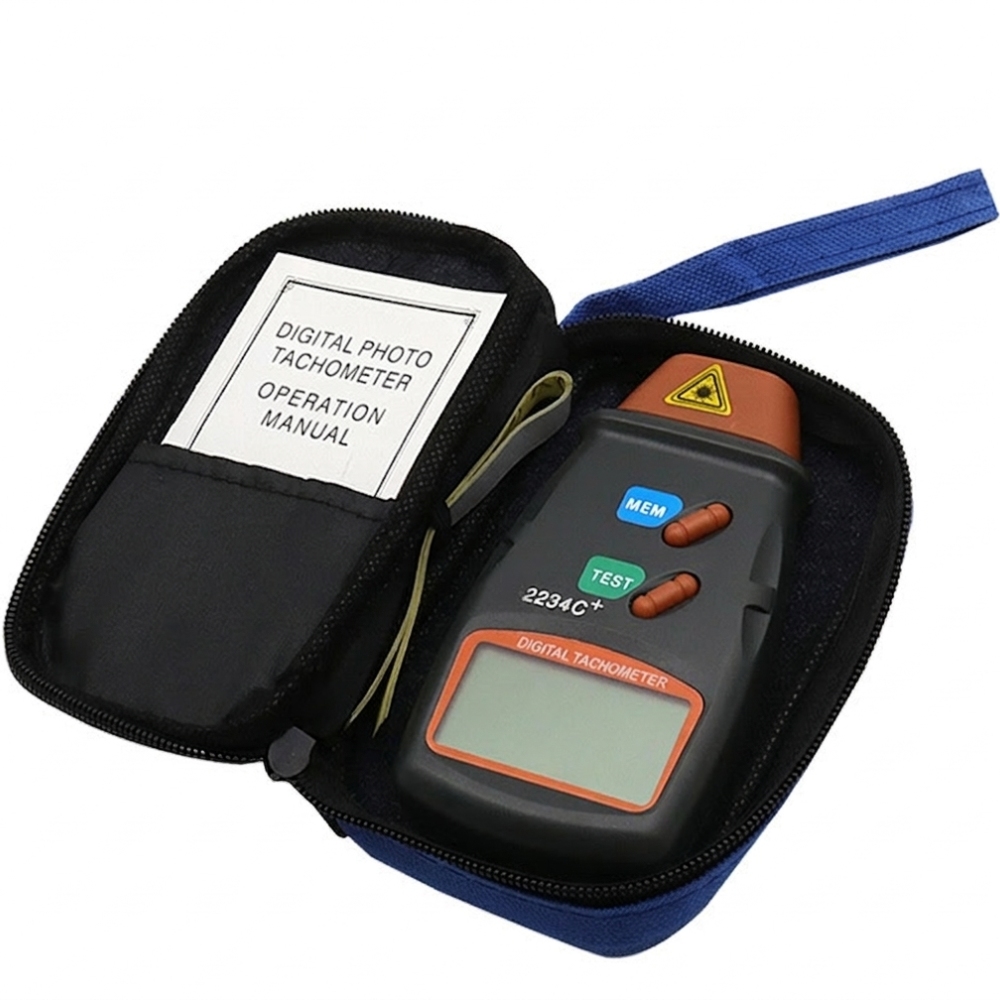 Industrial Laser Tachometer - Tachimetro Laser Digitale Senza Contatto, Misuratore