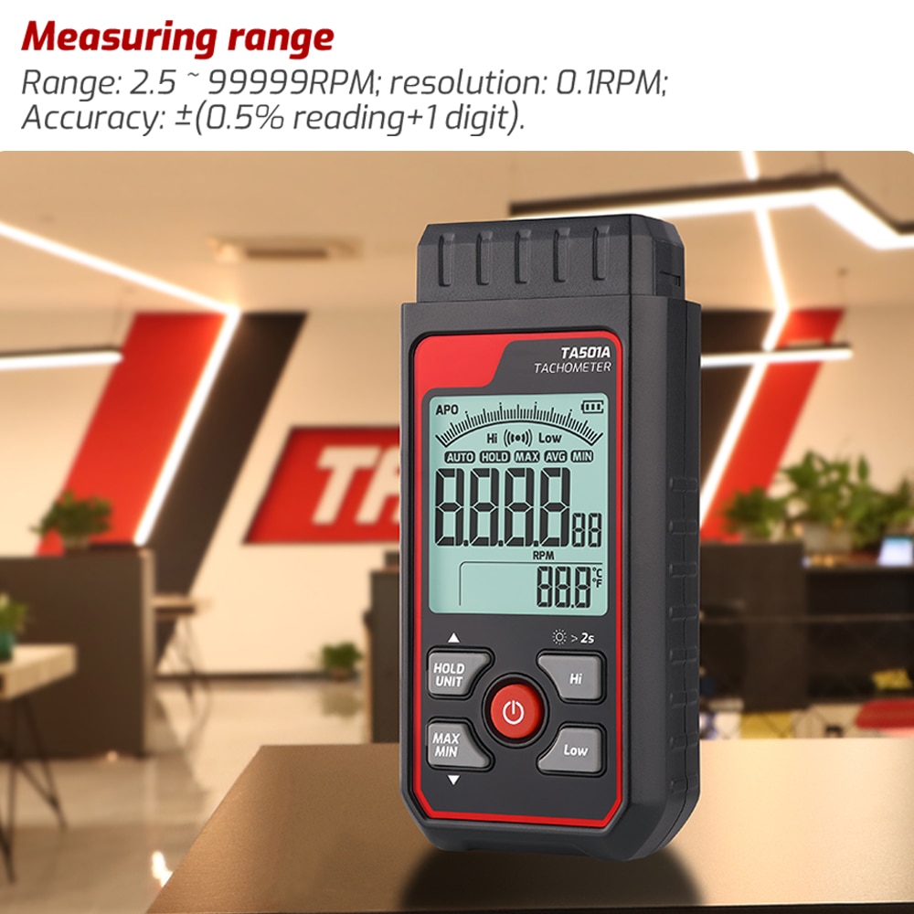 TA501A Contagiri laser fino a  - Industrial Laser Tachometer recensione e prezzo