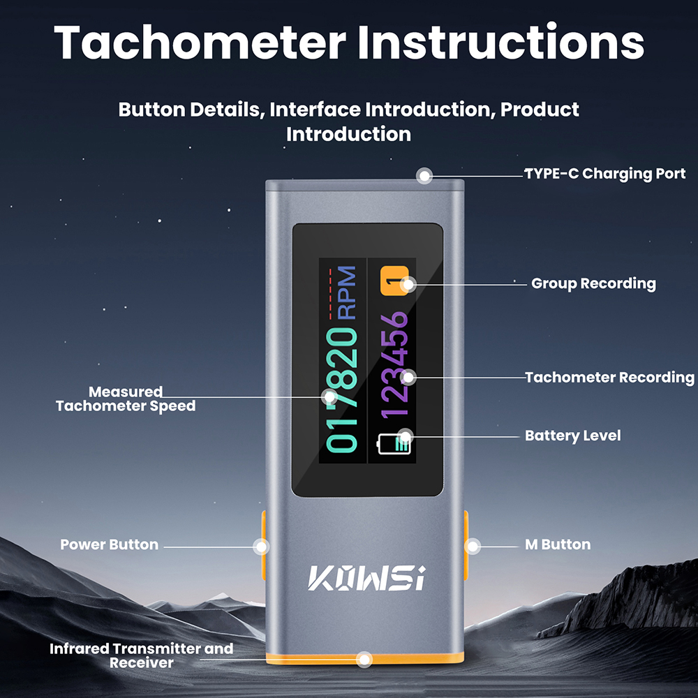 Tachimetro a infrarossi TFT da - Industrial Laser Tachometer recensione e prezzo