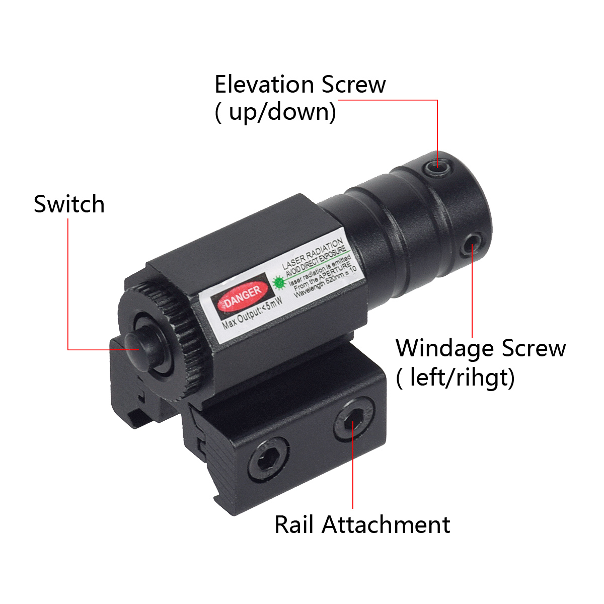Mirino Laser Tattico Rosso Ver - Industrial Laser Pointer recensione e prezzo