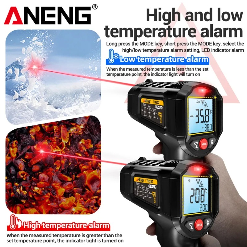ANENG TH202 Termometri portati - Industrial Laser Temperature recensione e prezzo